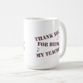 Mug Merci D'Être Mon Appréciation D'Enseignant De Musi (Devant droit)