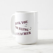 Mug Merci D'Être Mon Appréciation D'Enseignant De Musi (Devant gauche)