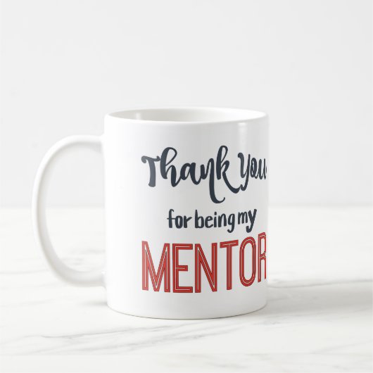 Mug Merci d'être mon mentor muet (Gauche)