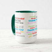 Mug Merci DOCTOR - les plus grandes langues diff (Devant gauche)
