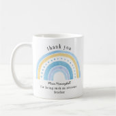 Mug Merci Doodle Bleu arc-en-ciel Awesome enseignant (Gauche)