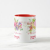 Mug Merci En Hébreu - Todah Raba Gratitude juive (Centre)