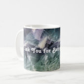 Mug Merci Enseignant Vert Purple Fluorite Photo Gem (Devant gauche)