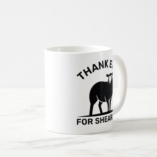 Mug Merci Ewe pour sa décision (Devant droit)