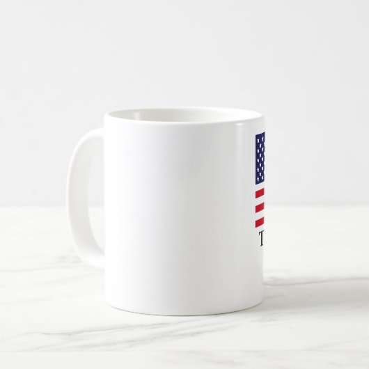 Mug Merci fait sur commande des textes de drapeau (Devant gauche)