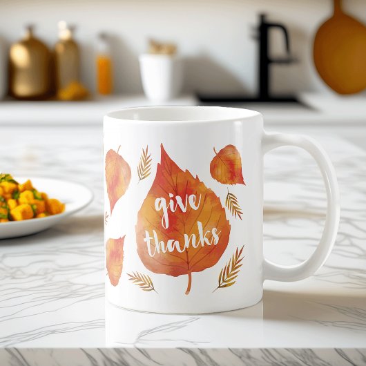 Mug Merci. | Feuilles d'automne Thanksgiving