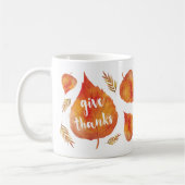 Mug Merci. | Feuilles d'automne Thanksgiving (Gauche)