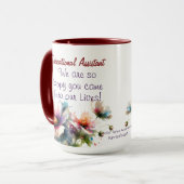 Mug Merci floral Fin de l'année scolaire PERSONNALISER (Devant gauche)