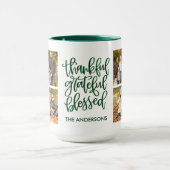 Mug Merci gracieux bienheureux 4 Nom de la photo vert (Centre)