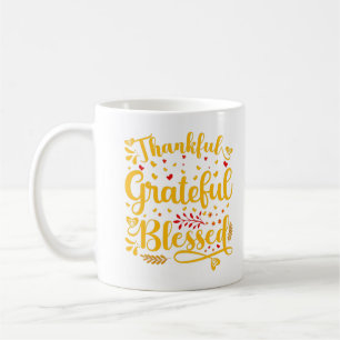 Mug Merci Grateful Blessé Thanksgiving Cadeau Graphi
