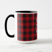 Mug Merci Grateful Nom Béni Rouge Plaid Grand (Gauche)