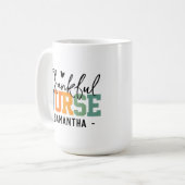 Mug Merci infirmière mug, infirmière personnalisée act (Devant gauche)