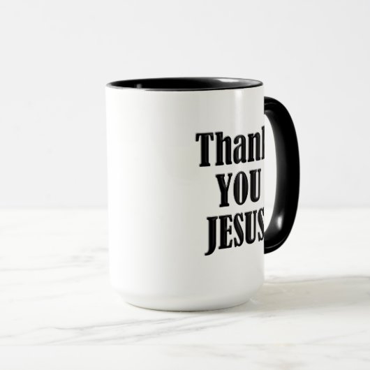 MUG MERCI, JÉSUS, (Devant droit)