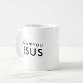Mug Merci Jésus | Coeur de foi chrétienne moderne (Devant gauche)