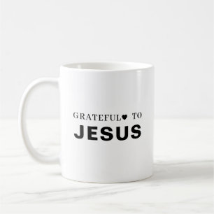 Mug Merci Jésus Foi Chrétienne Moderne Cœur