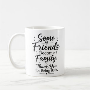 Mug Merci l'ami – Certains amis deviennent de la famil