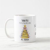 Mug Merci Maître Sapin de Noël Crayon  (Gauche)