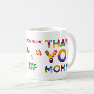 Mug Merci Mommy coloré personnalisable