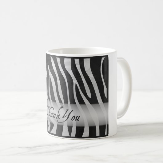 Mug Merci Motif gris animal sauvage (Devant droit)
