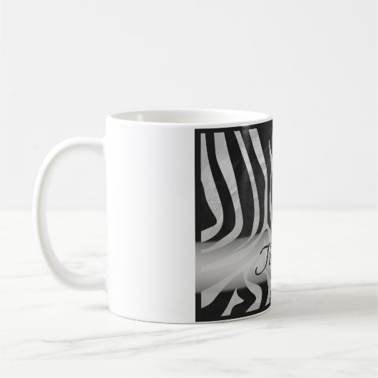 Mug Merci Motif gris animal sauvage (Gauche)