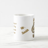 Mug Merci Music Enseignant Gold Clef Appréciation (Centre)
