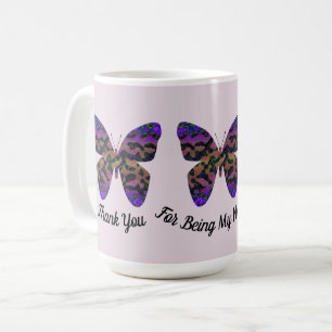 Mug Merci Nanny Appréciation Bright Butterfly