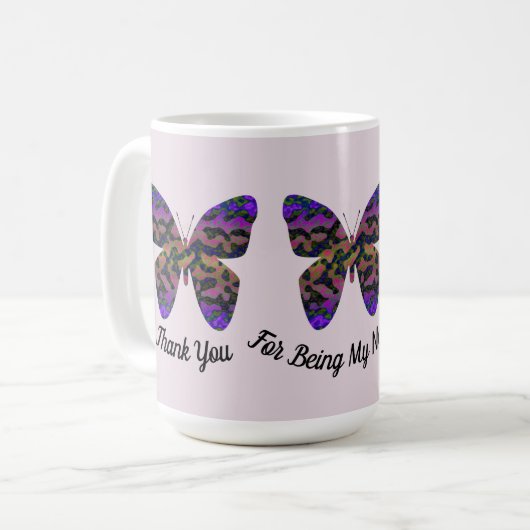 Mug Merci Nanny Appréciation Bright Butterfly (Devant gauche)