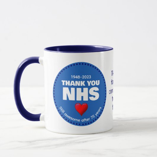 Mug MERCI NHS 75 ans (Gauche)