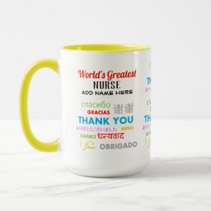 Mug Merci NURSE - les plus grandes langues diff