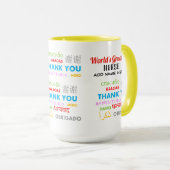 Mug Merci NURSE - les plus grandes langues diff (Devant droit)