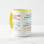 Mug Merci NURSE - les plus grandes langues diff (Devant gauche)