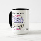 Mug Merci Nurse Pink Typographie PERSONNALISER (Devant gauche)
