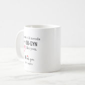 Mug Merci OB-GYN Nom personnalisé (Devant gauche)