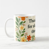 Mug "Merci Papa" floral - Cadeau de la fête des pè (Gauche)