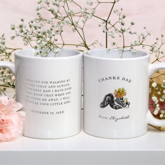 Mug Merci Papa | Marcher à mes côtés Chaussures à l'aq