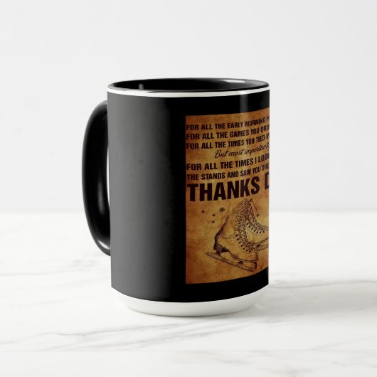 Mug Merci papa patin à glace (Devant gauche)