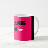 Mug Merci papillon rose (Devant droit)