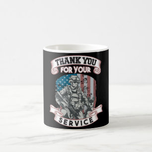 Mug Merci Patriotique Pour Votre Jour Des Anciens Comb