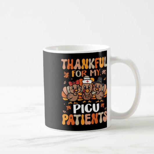 Mug Merci Picu Nurse Thanksgiving Turquie pédiatrique (Droite)