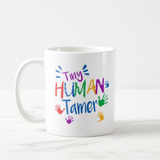 Mug Merci plus docile humain minuscule de personnel de (Gauche)