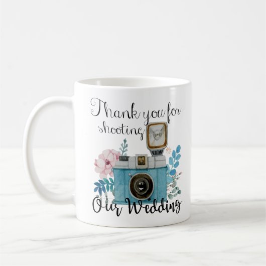 Mug Merci pour avoir tiré sur notre Mariage (Gauche)