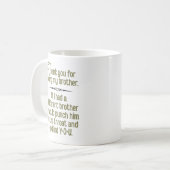 Mug "Merci pour être mon frère" drôle (Devant gauche)