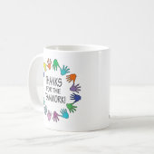 Mug Merci pour l'appréciation de l'application Teamwor (Devant gauche)