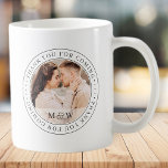 Mug Merci Pour Le Mariage Classique À Venir Photo Pers<br><div class="desc">Ce design simple et classique est composé de typographie serif et d'ajouter une photo personnalisée. "Merci d'être venu" écrit en serif.</div>