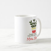 Mug Merci Pour M'Aider À Croître | Enseignant (Devant droit)