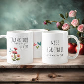 Mug Merci pour m'aider à développer des fleurs Enseign