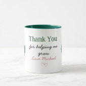 Mug Merci pour m'aider à développer Plante d'aquarelle (Centre)