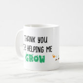 Mug Merci pour m'aider à grandir - Inspirational Teac (Devant gauche)