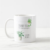 Mug Merci pour m'aider à grandir Maison Plantes enseig (Gauche)