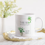 Mug Merci pour m'aider à grandir Maison Plantes enseig<br><div class="desc">Tasse cadeau de l'enseignant avec l'illustration mignonne et la typographie de police très tendance. Le modèle est prêt pour vous à personnaliser avec votre nom et vous pouvez également ajouter le nom de votre professeur au dos ainsi qu'un slogan si vous le souhaitez (comme, meilleur enseignant jamais). La conception comprend...</div>